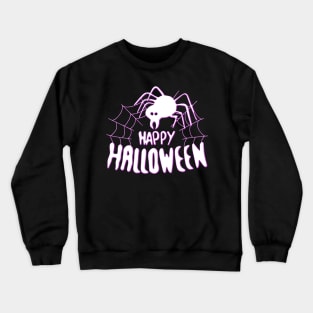 Happy Halloween Spider web green Crewneck Sweatshirt